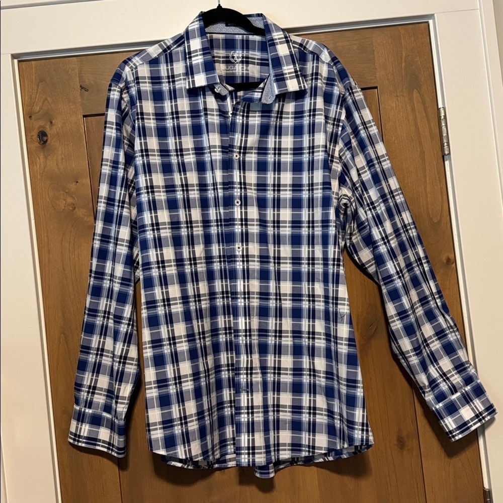 Bugatchi UoMo button down shirt Mens XL Classic Fit casual party BBQ Luxury
